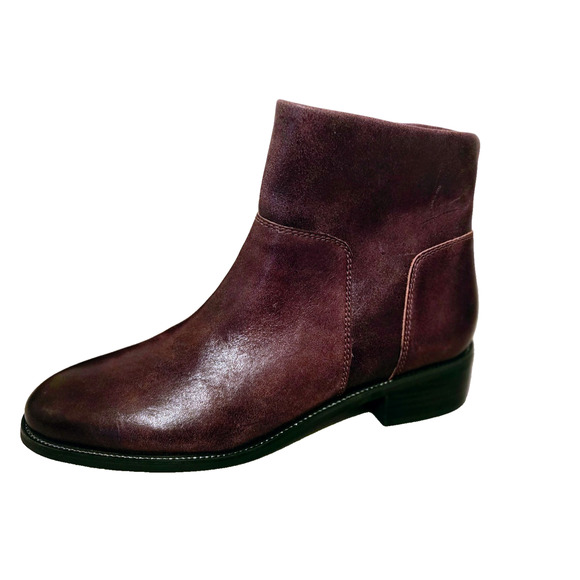 Franco Sarto Leather Benny Booties Brown 7.5 Boots - Picture 11 of 16